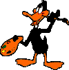 Daffy Duck with pallette and paintbrush